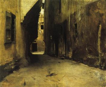 約翰 辛格 薩金特 A Street in Venice 約翰 辛格 薩金特 A Street in Venice